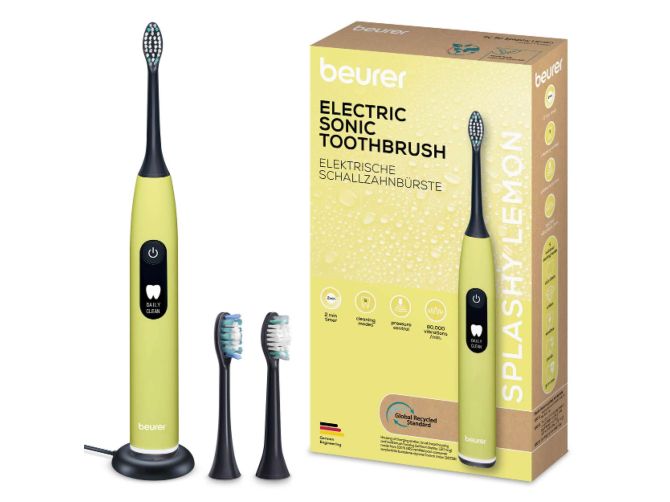 Електрична звукова зубна щітка Beurer SC 50 Splashy Lemon GP — практичний подарунок мамі
