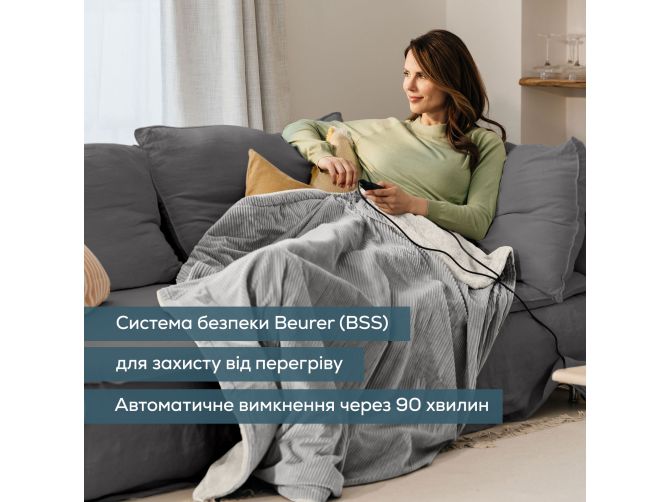 Ковдра з обігрівом HD 81 Cord Light Grey