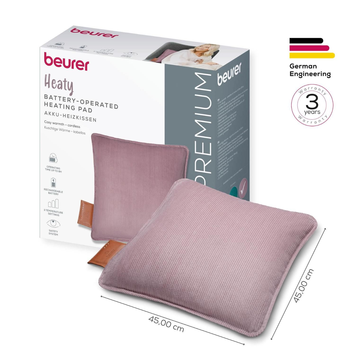 Акумуляторна електрогрілка-подушка Beurer HK 77 Lavender-lilac