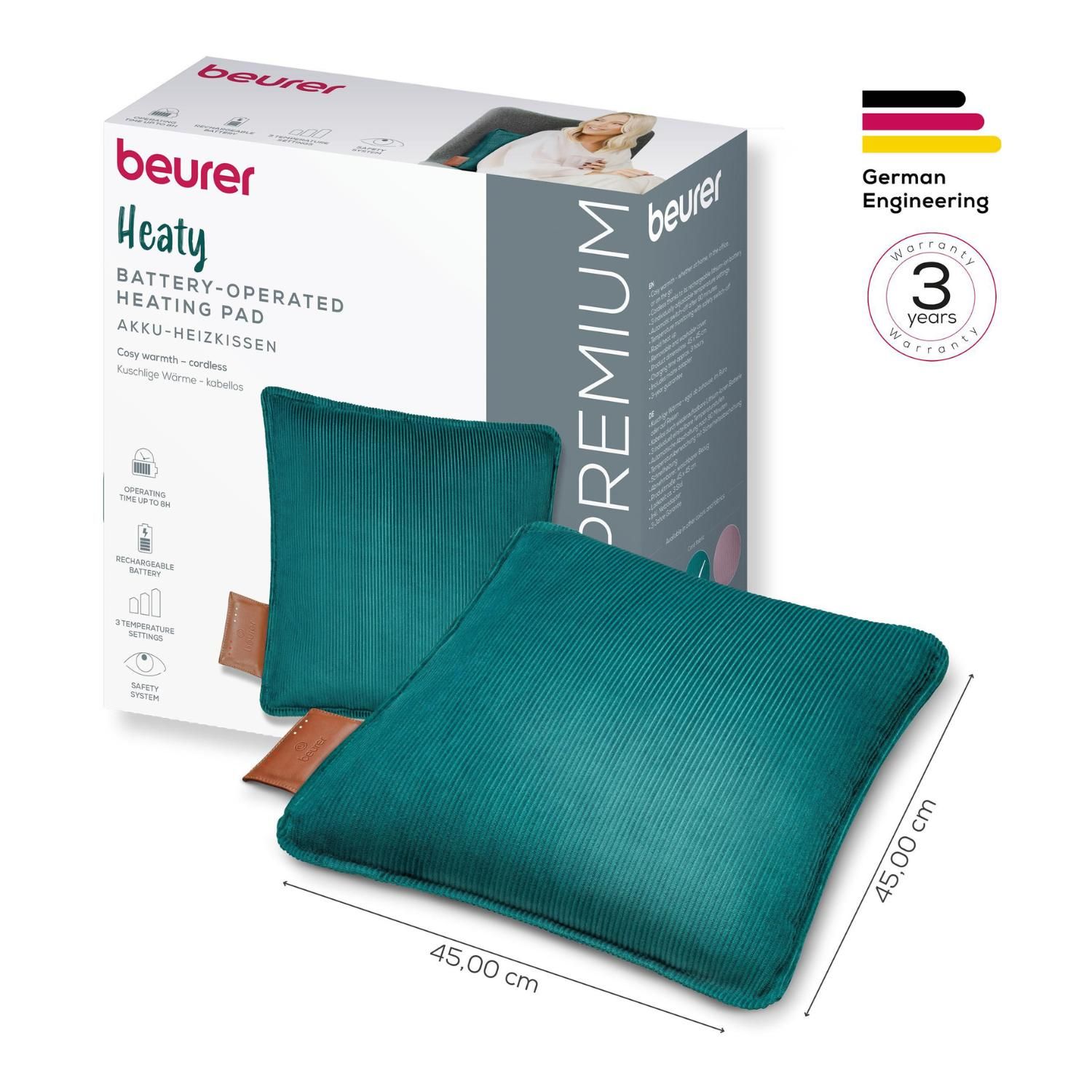 Акумуляторна електрогрілка-подушка HK 77 Heaty Celestial-green