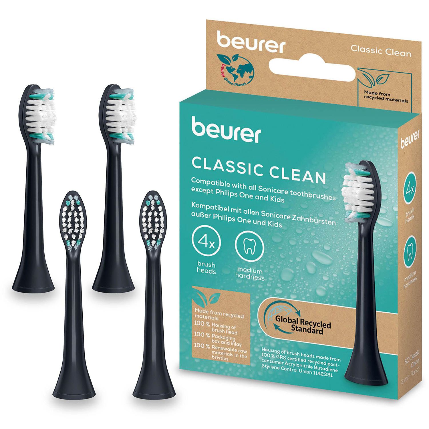 Насадки для зубних щіток Beurer SC Classic Clean 4x GP (щоденне чищення)